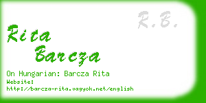 rita barcza business card